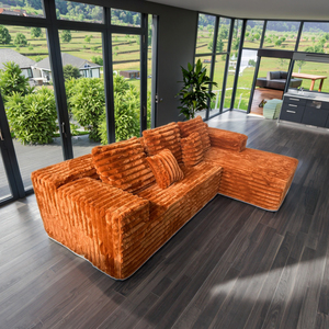 Sofá Cama Compacto para el Hogar, Moderno, Color Naranja, 3 y <span class=keywords><strong>4</strong></span> Plazas, en Forma de <span class=keywords><strong>L</strong></span>, Envasado al Vacío, Sofá Comprimido - Product Image 4