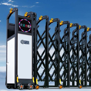 Hengbo nhôm tự động công nghiệp điện gấp cổng cơ giới Kính thiên văn an ninh trường học phía trước hàng rào có thể thu vào cổng - Product Image 2