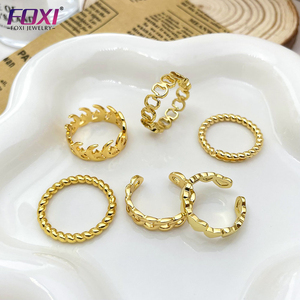2022 nuovo anello di gioielli da donna di moda <span class=keywords><strong>dorato</strong></span> in <span class=keywords><strong>argento</strong></span> Sterling 925 liscio a forma di cuore - Product Image 6