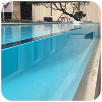 Piscine de nage à contre-courant extérieure en acrylique Plexi de haute qualité et au meilleur prix, murs en verre de piscine en acrylique transparent