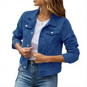 Women 2025 New Fashion <b>Denim</b> <b>Jacket</b> Ties <b>Jacket</b> Coat Vintage Long Sleeve Female <b>Denim</b> <b>Jacket</b> Outerwear Overshirt delivery - Product Image 1