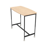 Table de bureau modulaire, durable, simple et moderne, réglable en hauteur, avec 4 pieds, bureau collaboratif avec structure en métal, mobilier en bois
