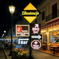 Panneau publicitaire extérieur lumineux LED 3D vertical pour affichage commercial