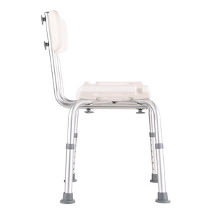 Chaise de douche Ji Fukang en alliage d'aluminium avec accoudoirs et dossier, tabouret de bain antidérapant de grande taille pour la sécurité des personnes âgées dans la salle de bain - Product Image 2
