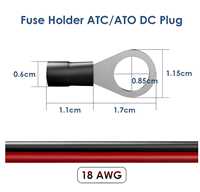 Pour Starlink Mini câble d'alimentation spécifique bricolage 18AWG faisceau d'extension de câblage avec porte-fusible automobile prise ATC/ATO DC étanche