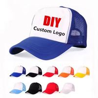 Gorra Trucker Sublimada con Logotipo Personalizado, Gorra de 5 Paneles de Poliéster con Visera de Malla Espumada, Gorras Trucker en Blanco