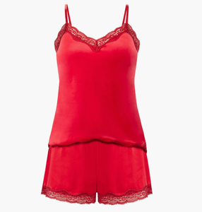 Conjunto de Pijama Sexy para Mujer con Tirantes Finos, Encaje y Cuello <span class=keywords><strong>en</strong></span> V, Sensación Sedosa, Cómodo, Ropa Casual para el Hogar, Ropa de Dormir de Verano - Product Image 4