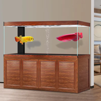 Aquarium extérieur domestique éco-responsable avec support en aluminium et éclairage LED intelligent, en verre trempé ultra-blanc personnalisé pour la vente en gros