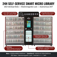 La bibliothèque HAUMR tient le casier RemoteLocker LibCabinet 21.5 "FHD Touch HF Locker Machine de caisse de livre sans surveillance pour les écoles