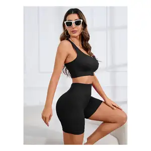 Yoga Set Frauen Sportswear Ensemble de Leggings für Femmes 4 3 2 5 Stück Schwarz Push Up Wide Leg Kids Active wear