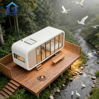 Cabine Apple préfabriquée à aménagement personnalisé, très demandée, 20 pieds, 40 pieds, maison modulaire, pod préfabriqué de luxe pour camping de glamping