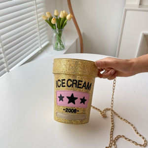 Bolso de Mano con Diseño Geométrico Moderno y Único. Hecho de material PU de alta calidad. Con decoración de cadena.5886 - Product Image 4