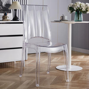 Chaise de restaurant moderne en acrylique transparent, style ferme, pour extérieur, bar, hôtel, auditorium, durable - Product Image 2
