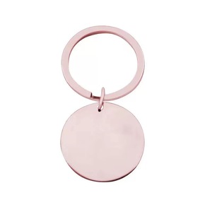 Porte-clés personnalisable en acier inoxydable finition or rose, anti-perte, élégant, pour chien, diverses couleurs, tendance, pour hôtel, vente en gros - Product Image 1