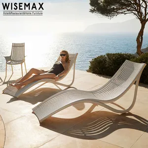 WISEMAX 가구 현대 호텔 옥외 가구 방수 일 침대 안뜰 바닷가 의자 일요일 침대 수영풀 로비 바닷가 일요일 침대