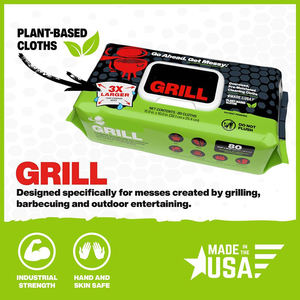 Lingettes de nettoyage <span class=keywords><strong>pour</strong></span> <span class=keywords><strong>barbecue</strong></span> personnalisées en usine, lingettes de cuisine épaissies et biodégradables <span class=keywords><strong>pour</strong></span> le nettoyage des graisses - Product Image 2