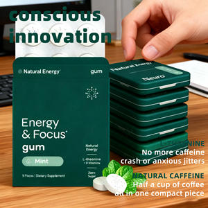 علامة خاصة على مادة الكافيين الرياضية طاقة صمغ مخصص للكافيين مضغ العلكة الرياضة مصنع طاقة اللثة واللثة - Product Image 5