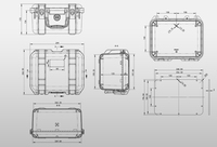RPC1217 Boîte à outils en plastique pour appareil photo dur d'usine Mallette à outils étanche avec mousse