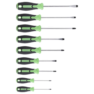 Professional <b>Screwdriver</b> Set 9pcs Cross Phillips Chrome Vanadium Steel Anti-Slip Handle Industrial Grade - Product Image 2