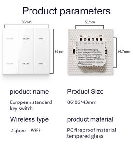 TYSH ग्लास पैनल बटन दीवार प्रकाश स्विच बिजली Zigbee स्मार्ट घर होटल के लिए टाइमर दीवार स्विच Tuya स्मार्ट के साथ काम जीवन एप्लिकेशन - Product Image 6