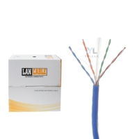 Kabel Ethernet Jaringan LAN CAT6 UTP FTP 8-Konduktor Tembaga Berkecepatan Tinggi 305m Dalam Ruangan dengan Selubung PVC