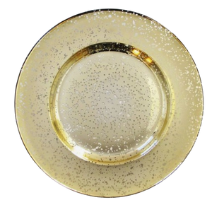 Assiette de présentation de vaisselle sûre haut de gamme assiettes de mariage de style américain assiettes de service de nourriture et de salade plaquées or - Product Image 1