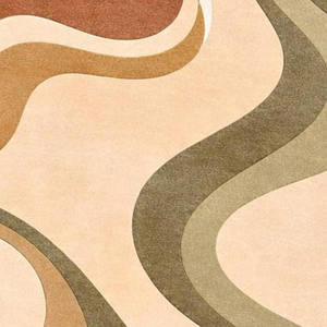 Tapis vert abstrait moderne fait main, tapis en laine tufté à la main de forme organique pour chambre à coucher, salon, décoration intérieure, cadeau de Noël - Product Image 5