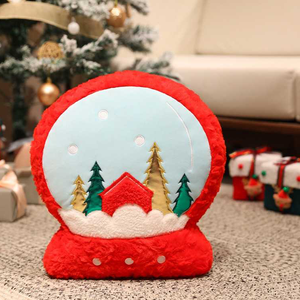 Factory Direct Sales Christmas <b>Snow</b> <b>Globe</b> Cartoon Chubby Plush Toys Stuffed Animal Toys Crane Machine Arcade for Boys - Product Image 1