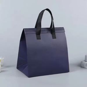 Aluminum Foil Lined Non Woven Insulated Thermal Bag with Zipper Custom Reusable Portable Food Cooler Bag Bulk - Product Image 3