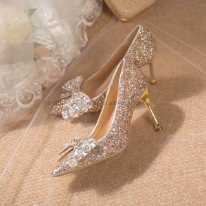 Wholesale Luxury Sexy High Heels Women New Trendy High Quality PU Wedding <b>Shoes</b> Hard-Wearing Lace Upper Dress Pumps Work Winter - Product Image 5