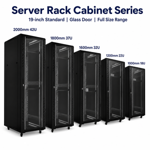 Armoire serveur verticale 42U à haute ventilation, rack réseau ventilé 19 pouces avec portes perforées doubles pour serveur - Product Image 1