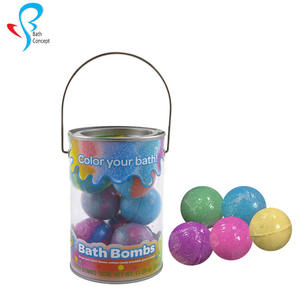 Gros private label bio à la main de bain bombe personnalisé arôme soins de la peau coloré SPA bain bombe - Product Image 1