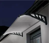 आउटडोर स्पष्ट दरवाजा खिड़की शामियाना चंदवा पूर्ण कैसेट वापस लेने योग्य शामियाना के साथ प्रकाश का नेतृत्व किया
