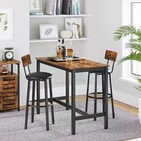 Ensemble de chaises de bar en bois personnalisées en gros, tabourets de restaurant industriels, tabouret de bar avec pieds en métal et repose-pieds