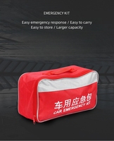 Bande d'avertissement triangulaire réfléchissante Kit d'avertissement triangulaire de sécurité de voiture pliable Kit de sauvetage de voiture d'urgence ensemble de 5 pièces