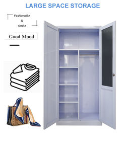 <span class=keywords><strong>Armadio</strong></span> in Tessuto con Anta <span class=keywords><strong>a</strong></span> Battente di Alta Qualità con <span class=keywords><strong>Specchio</strong></span>, Guardaroba in Acciaio con Immagine Personalizzata dalla Fabbrica del Guangdong - Product Image 6