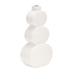Vaso ovale impilabile in ceramica, stile moderno boho, per soggiorno, camera da letto, ufficio. - Product Image 3