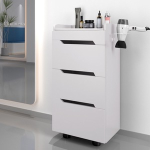 Armoire à outils contemporaine de luxe en MDF pour salon de coiffure, atelier, rangement pour coiffeur, banc de coupe, chariot de salon - Product Image 1