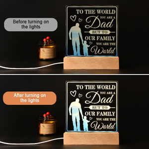 Lámpara Nocturna Acrílica al por Mayor con Foto y Texto Personalizados, Base de Madera, Lámpara USB para Tiendas de Regalos, Programas de Regalos Familiares Personalizados - Product Image 6