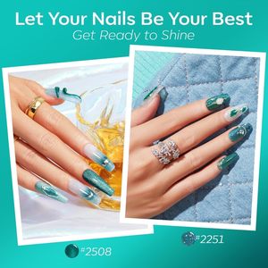 Cat Eye 9D vetro verde argento Glitter Gel smalto per unghie Set Hema Free 6 colori per il salone DIY Nail Art ammollo-LED bottiglia di imballaggio - Product Image 5