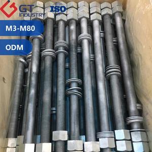 Pernos de Anclaje para Concreto Tipo L, J y U, Galvanizados en Caliente, Grado F1554, Grados 36, 55, 105, ASTM <span class=keywords><strong>A36</strong></span>, M38, M56, de 12 Pulgadas, con Tuercas y Arandelas - Product Image 1