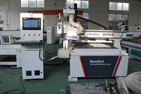 Máquina CNC para Trabajar Madera 1500x3000mm, Fresadora CNC con Enfriamiento por Aire, Sierra de Corte, Motor de Husillo de 6kw/9kw, 380V/220V
