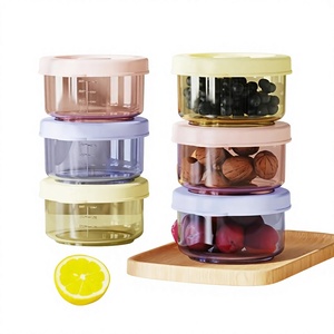 6/12 recipientes de 2 oz para aderezos de ensalada con tapas, a prueba de fugas, aptos para microondas, para loncheras, picnics, preparación de comidas y almacenamiento en la cocina. - Product Image 1