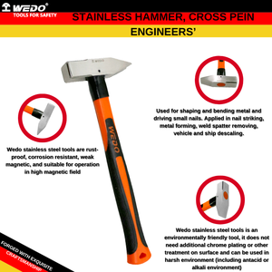 Wodo GS certificato 304 martello per ingegneri 420 in acciaio inossidabile - Product Image 4