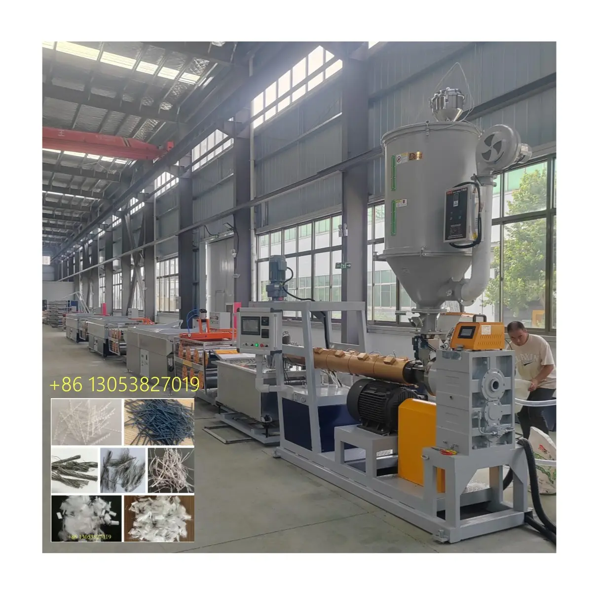 construction use PP Curved Macro Fiber Synthetic Fibre production making Machine produce Ultra High Strength Concrete Fiber