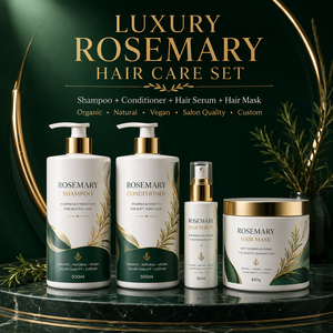 Set de Lujo <span class=keywords><strong>para</strong></span> <span class=keywords><strong>el</strong></span> Cuidado del <span class=keywords><strong>Cabello</strong></span> con Romero, Champú Orgánico, Acondicionador, Mascarilla, Aceite Capilar, Natural, Vegano, Venta al por Mayor, Personalizado <span class=keywords><strong>para</strong></span> Salón de Belleza - Product Image 1