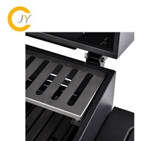 Barbecues au gaz portables 3+1 brûleurs au propane pour jardin et cuisine, grilles en acier inoxydable avec table latérale