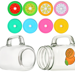 Supply Low Price Beverage Liquid Water Bottle Glass <strong>Mason</strong> <strong>Jar</strong> for Canning With <strong>Plastic</strong> Lid - Product Image 5