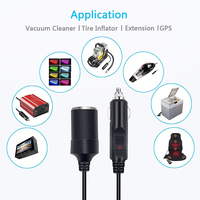 Câble d'extension robuste 12V 24V en PVC pour allume-cigare de voiture et moto, prise mâle vers prise femelle, pour usage électronique