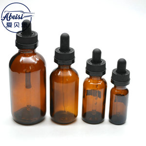 Flacons compte-gouttes de laboratoire 120 <span class=keywords><strong>ml</strong></span> en verre ambré Boston rond pour huiles essentielles avec compte-gouttes noir à nervures - Product Image 6